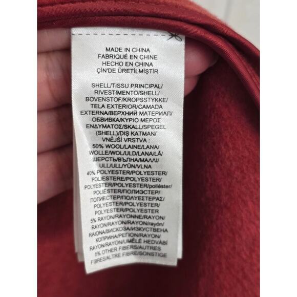 Lauren Ralph Lauren Belted Double-Face Wool Blend Coat Burnt Orange Size XS - Picture 8 of 11